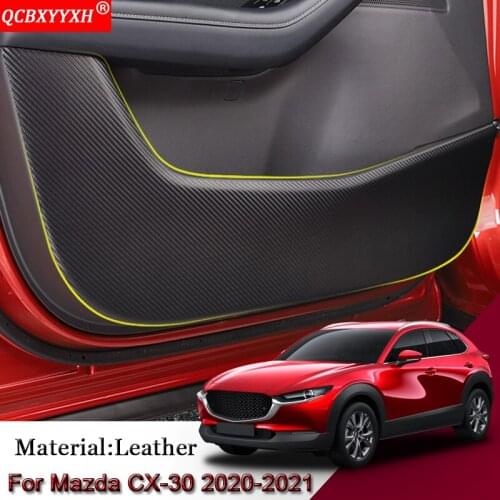 Car Styling 4pcs/set Car Door Side Edge Anti-kick Mats Cover Protection Pad Stickers Auto Accessories For Mazda CX-30 2020 2021