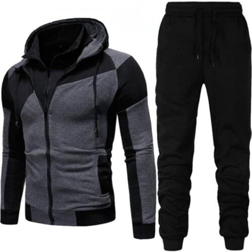 Brand Men Tracksuit Spring Mens Jacket +Sweatpants 2 Pieces Set Casual Sportswear Mens Hoodie Sets Sweat Suit Fitness Clothing