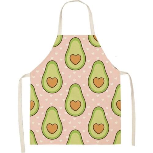 Avocado Tropical Style Linen Apron Ladies Apron Baking Apron Apron Kitchen Cooking Apron Mens Apron Cafe Kitchen Apron Ladies