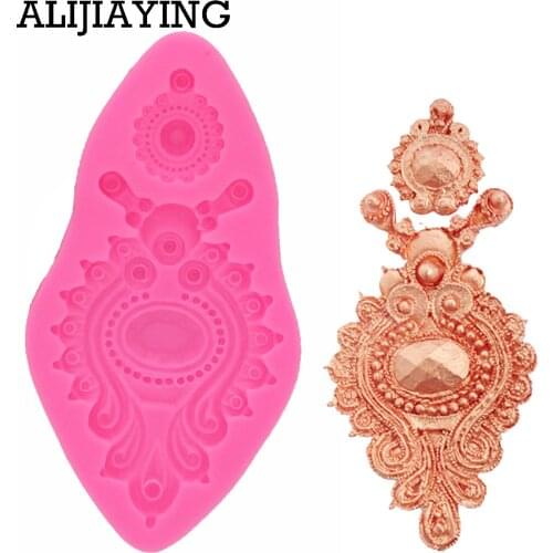 M0054 DIY Diamonds Gem Silicone Fondant Molds Vintage Jewelry Cake Decorating Tools Candy Chocolate Gumpaste Moulds