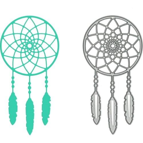 Metal Cutting Dies Scrapbooking Dream Catcher Pattern Cutter DIY Memory Card Photo Album Decorating Clipart Mold Stencil
