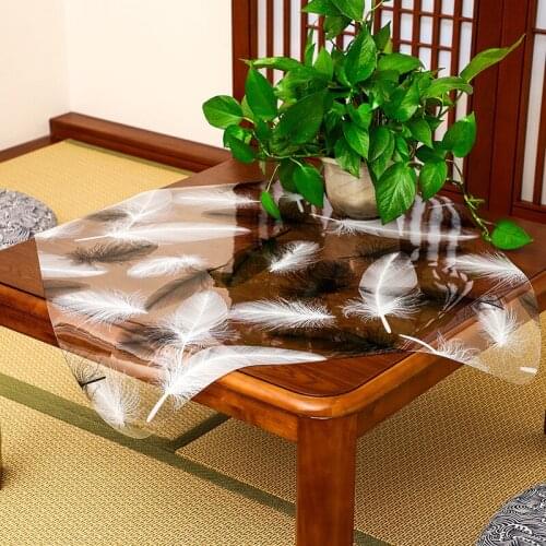 New transparent matte color pvc soft glass tablecloth waterproof and oil-proof coffee table mat crystal soft board abc