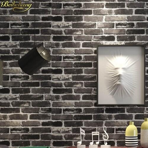 Beibehang Chinese style stone brick pattern waterproof pvc wallpaper wall papel de parede para quarto 3D wallpaper for walls