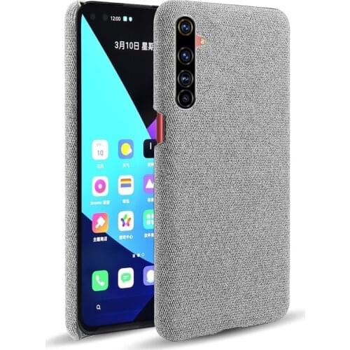 Solid Color Cloth Leather Case For Realme X XT X7 X50 Pro Ultra Hard PC Back Cover