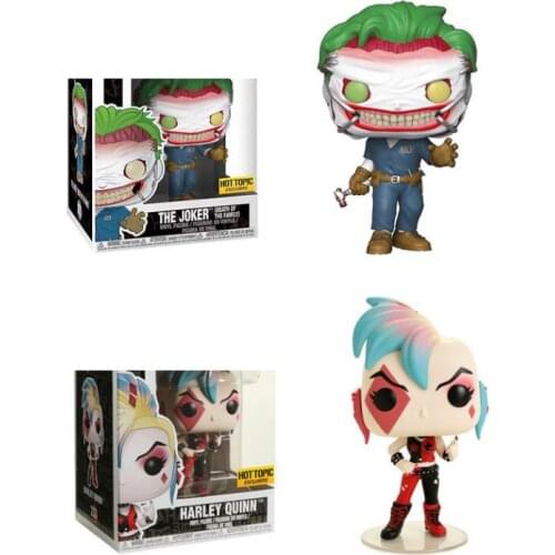 Funko Original Offical Super Heroes Harley Quinn The Joker figures model toy gifts Collection doll