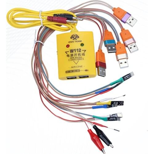OSS TEAM W112 PVC Mobile Phone DC Power Supply Cable Boot Line For IPhone 5S-12 ProMax Series Phone Repair Tool
