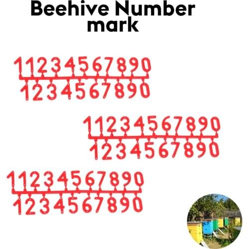 3pcs Plastic Beehive Number Mark Beekeeping Apiculture Box Sign Label Beekeeping Bee Hive Marking Board Plastic Digital Number