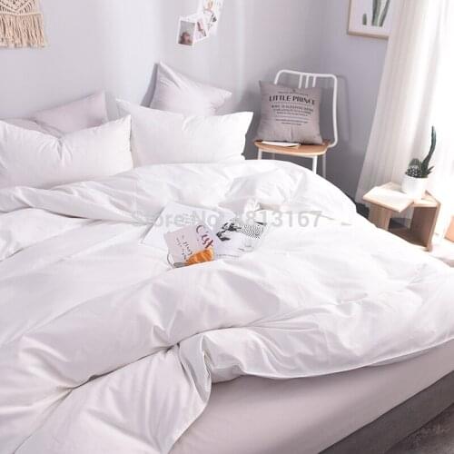 Egyptian Cotton Luxury Duvet Cover Bed Comforter/Quilt Cover Case Bedclothes King Queen Single Double Solid Red Gray White Color