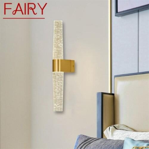 FAIRY Indoor Wall Lamps Crystal LED Fixture 110V 220V Aluminum Modern Sconce Lighting for Bedroom Living Room Office Hotel