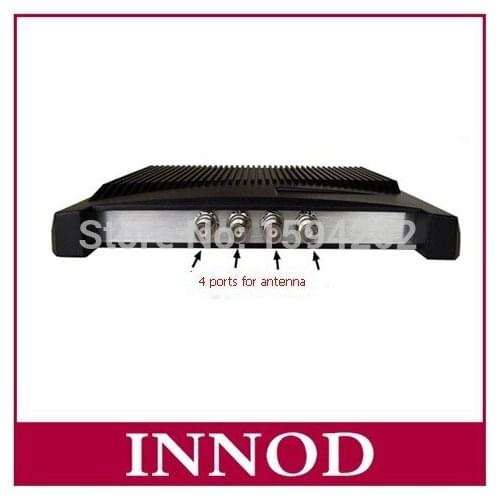 Uhf rfid door reader 860mhz-960mhz passive 4 ports antenna / impinj r2000 chip epc fixed uhf reader gen2 TCP/IP Ethernet rs232