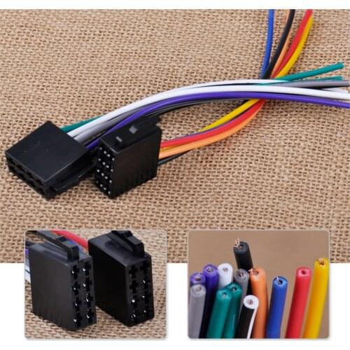 Universal ISO Wire Harness Female Adapter Connector Cable Radio Wiring Connector Adapter Plug Kit for Car Stereo System