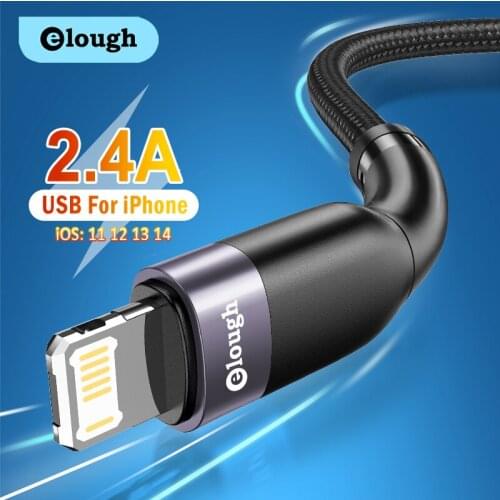 Elough USB Cable For iPhone Cable 11 12 13 Pro Max X Xs 8 7 Plus Fast Charging Charger 2021 Lighting Cable Data Wire For iPhone