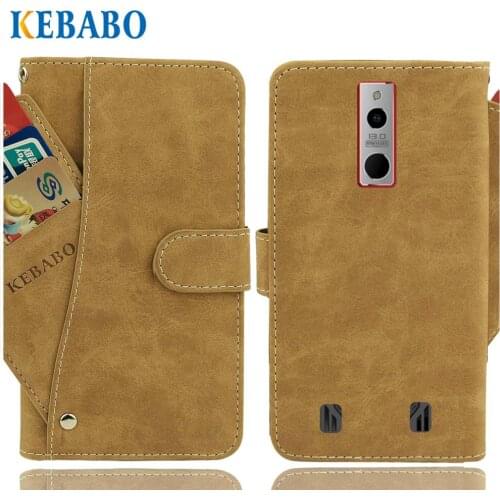 Vintage Leather Wallet Haier Titan T3 Case 5.8" Flip Luxury Card Slots Cover Magnet Stand Phone Protective Bags