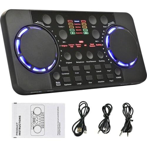 Mixer Sound Card Portable Board Noise Reduction External Live Recording Studio Singing For Streaming Recording