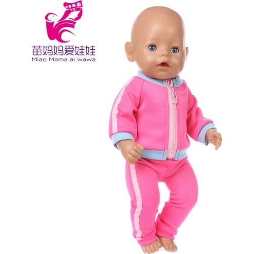 17 inch Baby Doll clothes rose colorcasual suit 18 Inch American generation girl Doll jacket