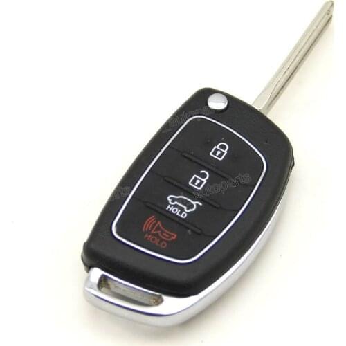 4 Buttons Remote Flip Key Shell Case Fit For Hyundai ix45 Santa Fe Sonata TQ8RKE4F16 RKE-4F16