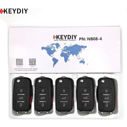 5pcs/lot KEYDIY Original NB08-3/4 Universal Multi-functional KD MINI Remote Control for URG200/KD900/KD-X2 Key Programmer
