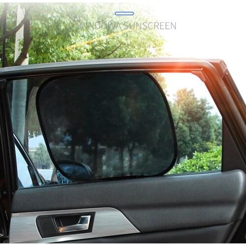 2PCS car Window Static Cling Sun Visors Shade blocker automobile auto Black Side Car Sun Shades Rear Window Sunshades Cover UV