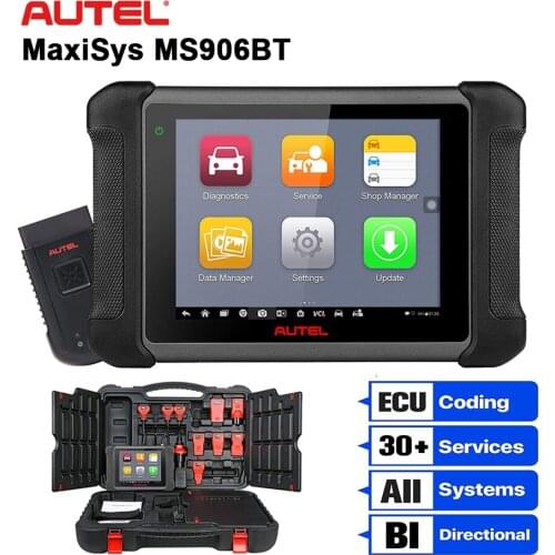 Autel Maxisys MS906BT Automotive Scan Tool 2021 Newest Diagnostic Scanner, OE-All System Diagnostics & 31 Services, ECU Coding