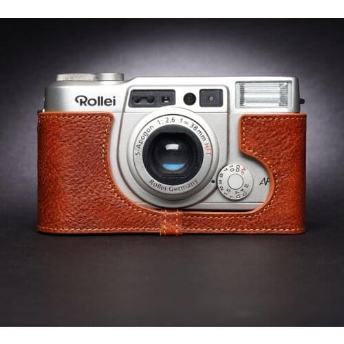 Design for Rollei AFM35 Fujifilm Klasse W Klasse S camera Handmade Genuine Leather Camera case Half Cover Bag