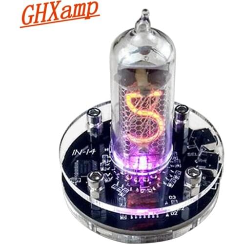 GHXAMP IN-14 Single-tube Glow Clock Nixie Tube Audio Home Made Accessories Diy USB 5V
