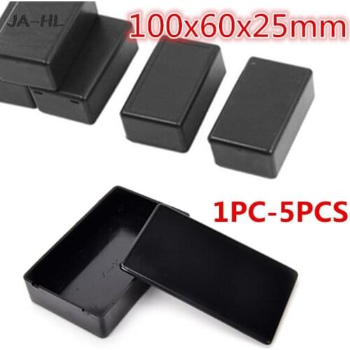 HELTC DIY Enclosure Instrument Case Built-in Hole Hold Circuit Board Black Square Plastic Electronic Project Box Supplies