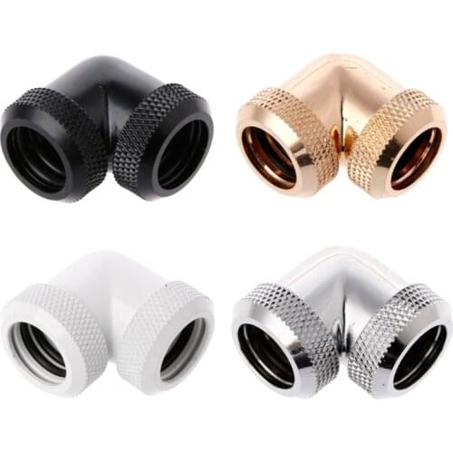 PC Water Cooling Kit 90 Degree Right Angle Tube Fitting Rotary Water Cooling Adapter For OD 14mm Pipe