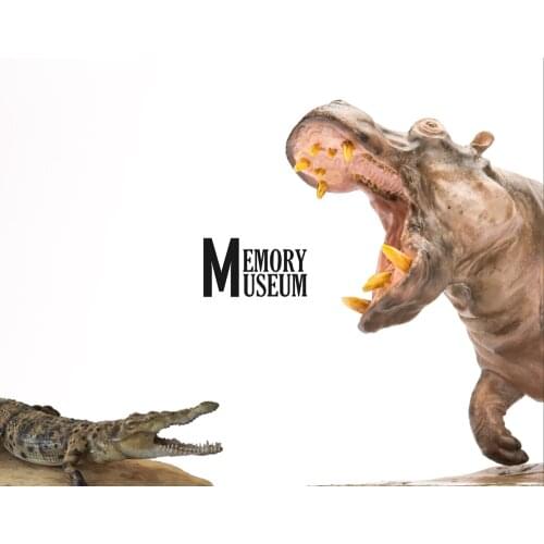 MMxPlanet Earth 1/15 Young Crocodile without Hippopotamus Statue Collector Animal Decor Adult Kids Toy Gifts GK Model