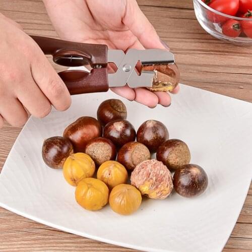 Multifunctional Chestnut Opening Device Sharp Cross Blade Shelled Walnuts Opening Tool Accessories Kitchen Helper Plastic Handle