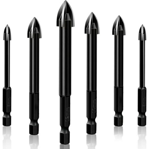 1pc Drill Bit Multifunctional Triangle Drill Bit Set Ceramic Tile Concrete Glass Ceramic Plastic Wood Stone 4-12mm Drill Bit