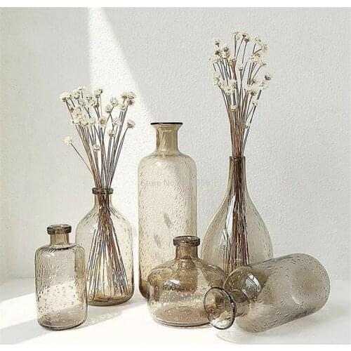 New Bubble Glass Vase Nordic Decoration Home Flower Vases Terrarium Glass Containers Wedding Bottle
