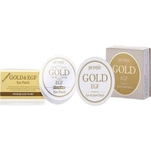 PETITFEE Premium Gold & EGF Eye Patch 60pcs + PETITFEE Gold & EGF Eye & Spot Patch 90pcs Korea Eye Mask Face Care Anti Wrinkle