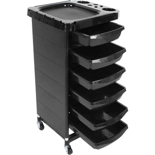 Moveable Salon Barber Trolley Storage Rack 5 Layer Cart Scissors Blower Hair Clip Comb Hairdressing Tools Organizer Storage Case