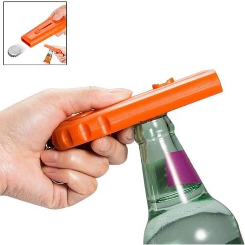 Portable Beer Beverage Bottle Opener Cap Launcher Flying Beer Beverage Bottle Opener With Key Ring Kitchen Tools