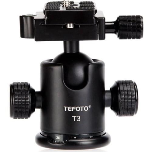 TETOTO T3 Professional Aluminum Alloy 3/8" Ball Head with Scale Level&Quick-rele