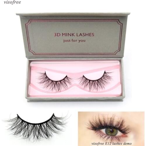 Visofree Lashes 3D Mink Eyelashes Dramatic Look and Feel False Eyelashes 100% Handmade & Cruelty-Free Reusable Mink Eyelashes