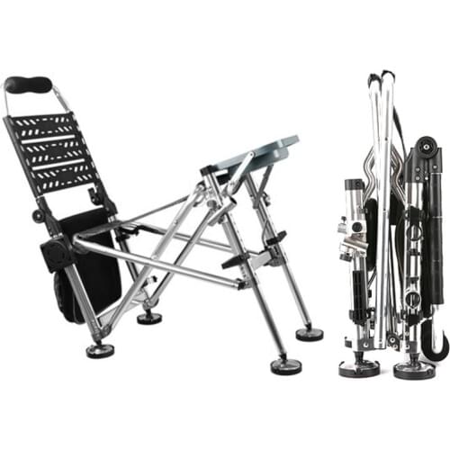 Fish Chair Aluminium Alloy Height Kamp Sandalyesi Camping Chair Multifunctional Portable Folding Chair Stool Fishing Supplies