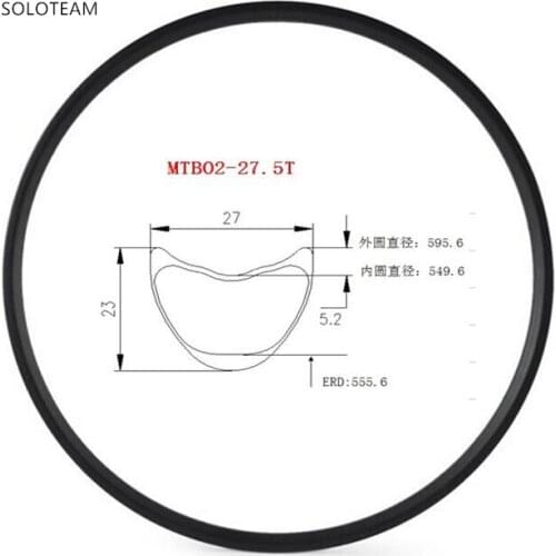 [SOBEXCT27] 27.5er Super light Carbon Fiber 27mm Width Carbon Fiber 29" Mountain Bike carbon Tubular Rim