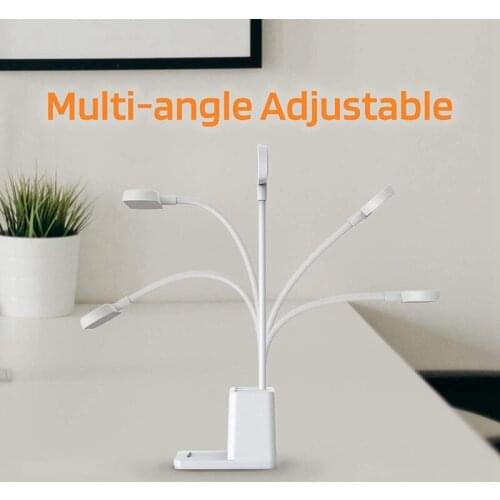 LED Desk Lamp with Pen Holder, Desk Light for Computer/Desktop, Rechargeable, Eye-Caring,for Kids, Home, Office, Dorm