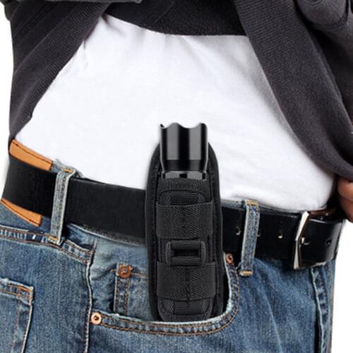 Tactical 360 Degree Flashlight Pouch Holster Rotary Torch Case Belt Torch Cover Durable Hunting Lighting Accessory Survival Kits