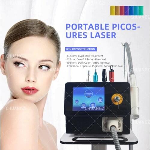 Newest High Quality Nd Yag Laser755 1320 1064 532nm Picosecond Laser Tattoo Removal Machine Face Skin Care Tools