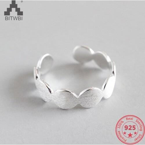 925 Sterling Silver Brush Finish Stackable Circle Female Finger Ring Fine Jewelry