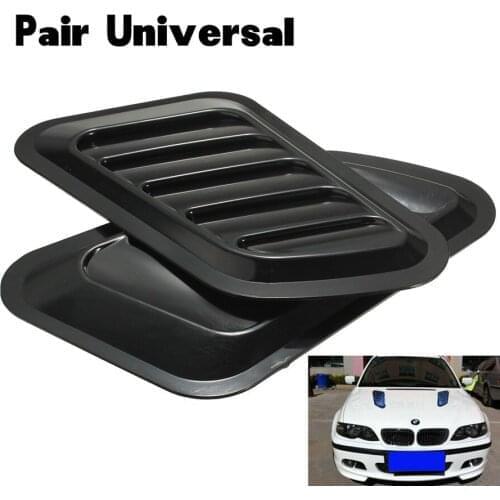 Universal 1Pair Vent Cover Car Decorative Air Flow Intake Scoop Turbo Bonnet Hood Fender Car Styling