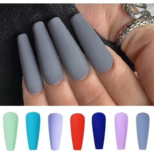 24Pcs Matte Ballerina Fake Nails Long Ballerina Coffin Nail Art Tips With Glue ABS Full Cover Fasle Nails Tools
