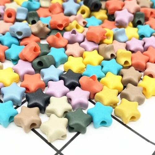 50 pcs 9mm Star Beads for Jewelry Making DIY Bracelet Necklaces Pendants Accessories