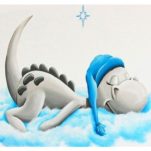 5D Diy full Square/Round Diamond Painting-Cartoon dragon-Stitch Cross Mosaic Embroidery Stickers Kid room decoration lwc