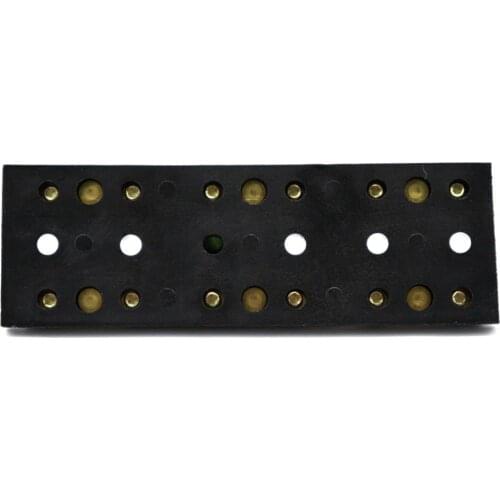 60A DC 32V Dual Brass Bus Bar Power Distribution Block with 12 Terminals