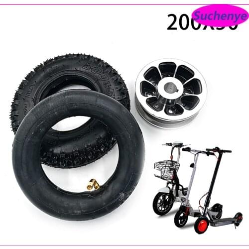 8"X 2") 200X50 (8 Inch) Tire for Electric Gas Scooter Electric Scooter(Inner Tube and Outer Tire Included) Wheelchair Wheel