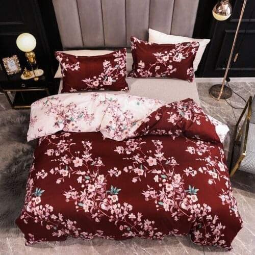 American Home textile bedding custom quilt cover Cymbidium bed lining single Twin Full Queen King duvet cover polyester bedding