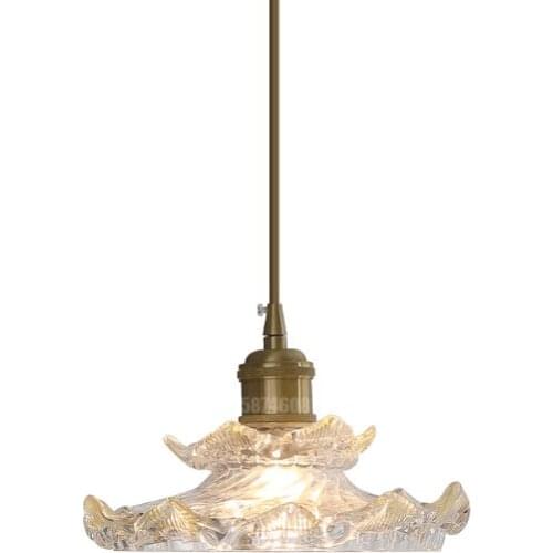 American Glass Pendant Lights LED Restaurant Cafe Bar Decoration Hanging Lights Living Room Kitchen Hanging Lamp Indoor Lighting